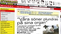 Swedish journalist: Israel stole the organs of more than a 1000 Palestinians