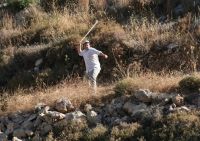 Jewish settlers attack farmers in the village of Kasra